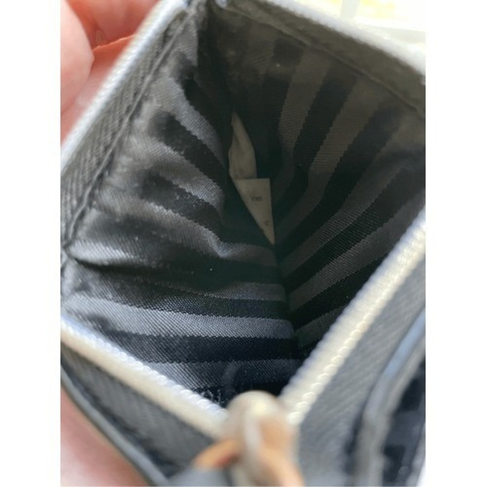 Victoria's Secret Gold Metallic Chevron Wallet & Black‎ Studded Card Case Set - Picture 8 of 11